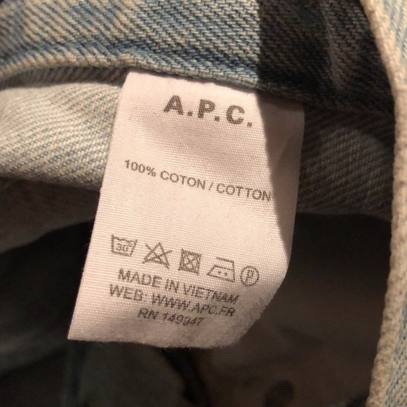 A.P.C. Petit New Standard Blue Jeans Unisex 27 - Picture 7 of 7